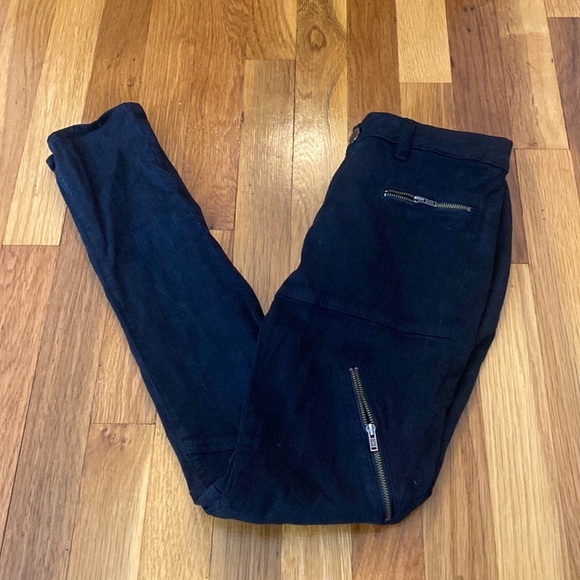 Blank NYC Girls Black Skinny Jeans With Zipper Detailing Size 14 - Picture 1 of 10